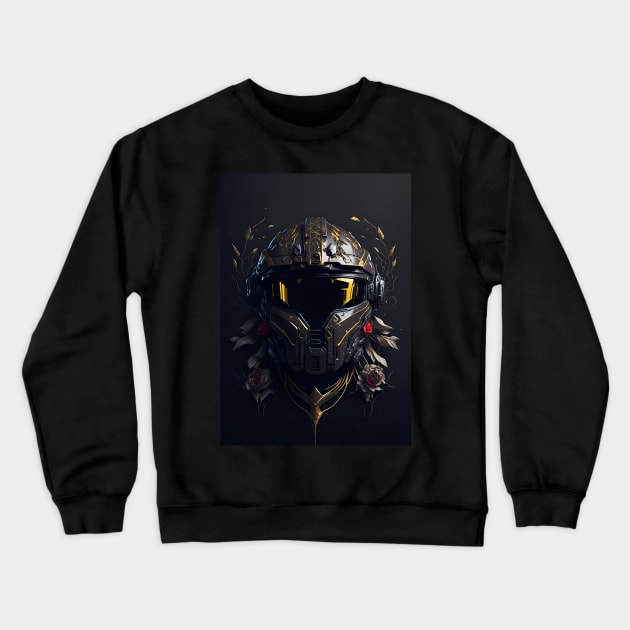 Halo Master Chief Helmet 01 - Gold & Rose COLLECTION Crewneck Sweatshirt by trino21